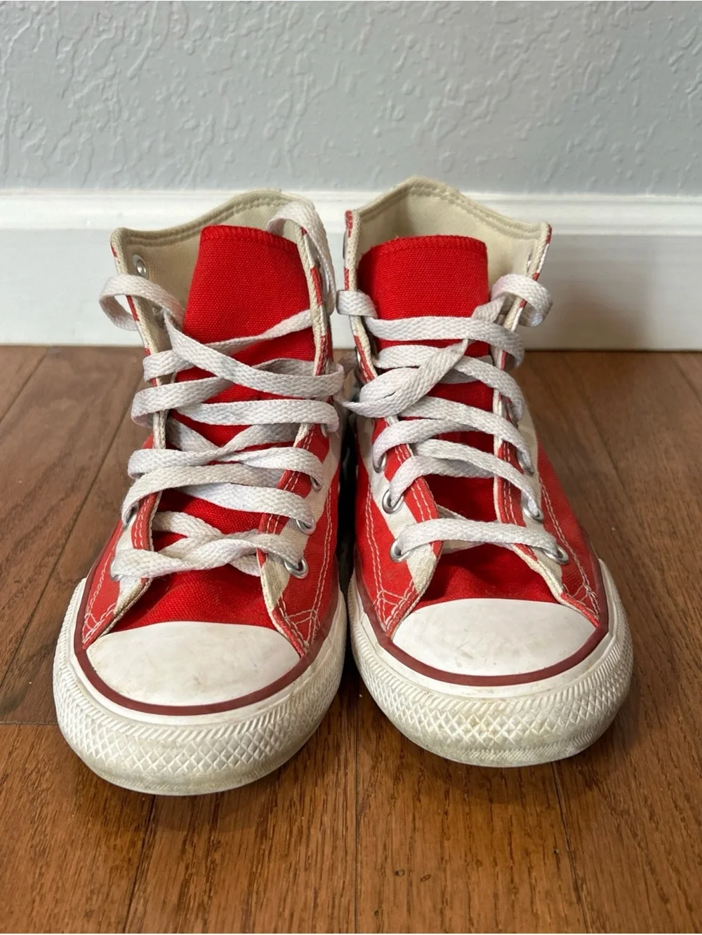 Converse Chuck Taylor High Top Sneakers Shoes American Flag Junior Size 2 White